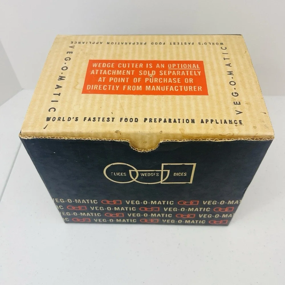Vtg Veg O Matic Food Preparer Vegetable Chopper Cutter w Original Box